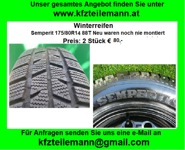 Winterreifen 175/80R14 88T Semperit SLG2 M829 NEU